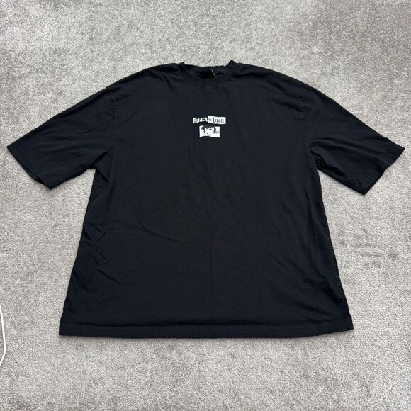 Defacto Attach On Titan Manga Graphic T-Shirt Young Men Small Black Anime Tee - Picture 1 of 16
